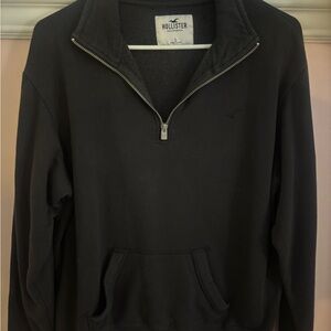 Hollister Black Quarter Zip Sweatshirt